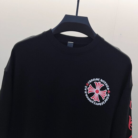 Chrome Hearts Black Long Sleeve Tee with Pink Graphics - Picture 5 of 10